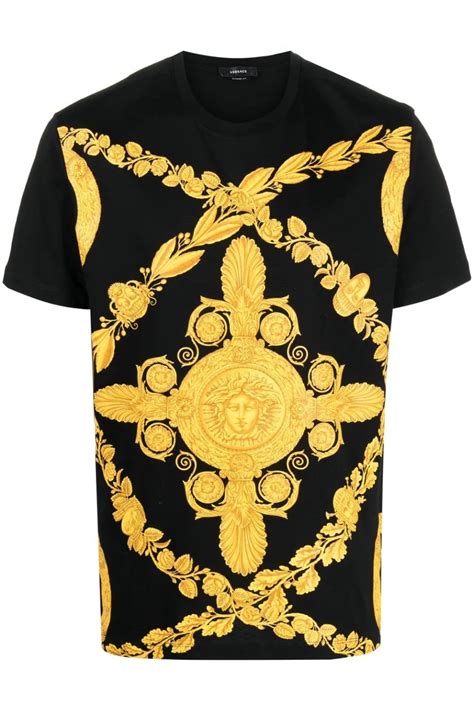 versace signature dea print t-shirt|Versace t shirt sale.